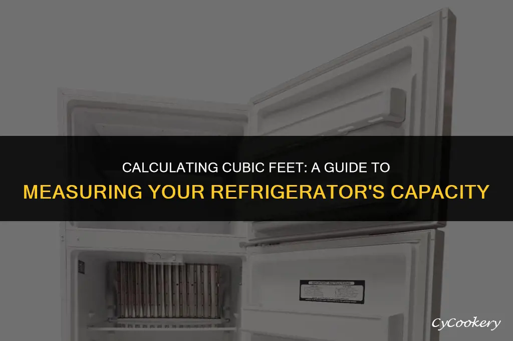 how to measure cu ft with refrigerator dimentions