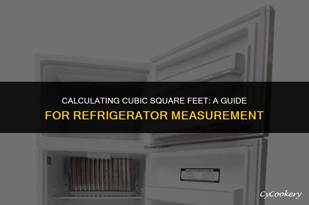 how to measure cu square feet of refrigerator