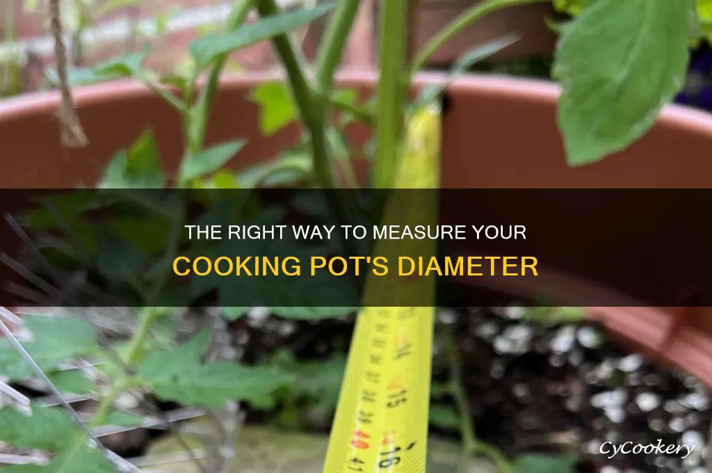 how to measure diameter of a cooking pot
