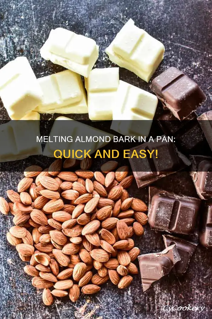 how to melt almond bark in a pan