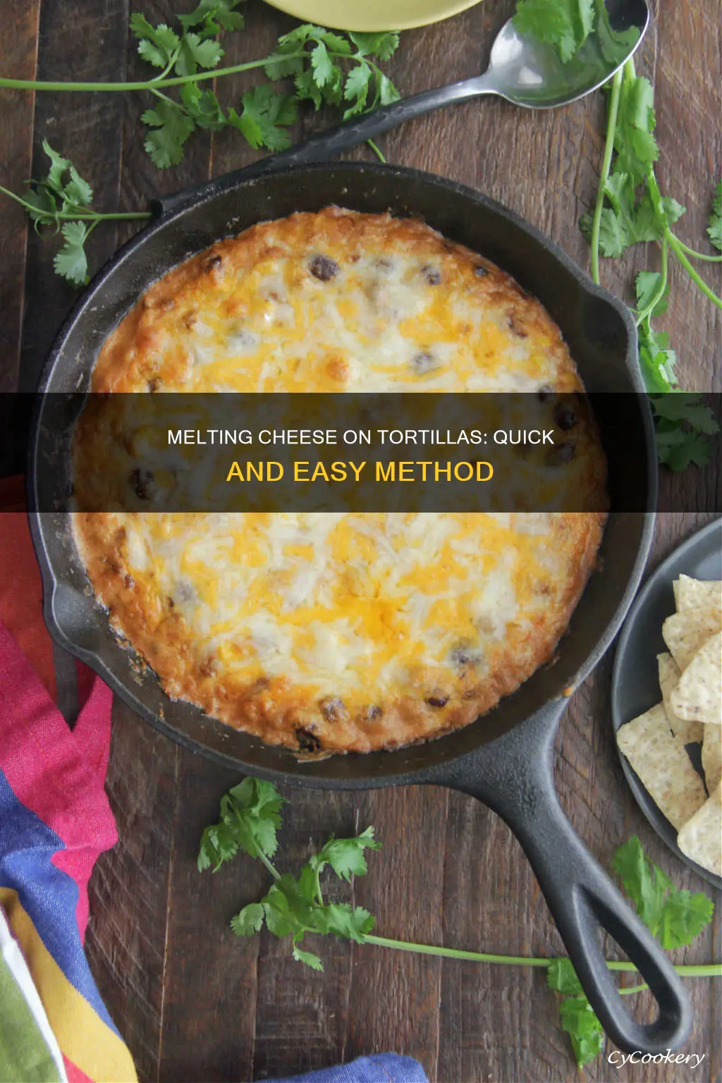 how to melt cheese on a tortilla in a pan