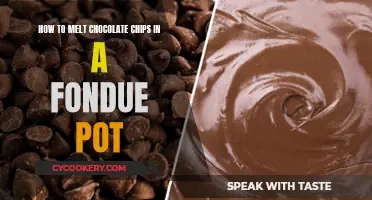 Melting Chocolate Chips: The Fondue Pot Method