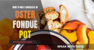 Melting Chocolate in an Oster Fondue Pot: A Guide