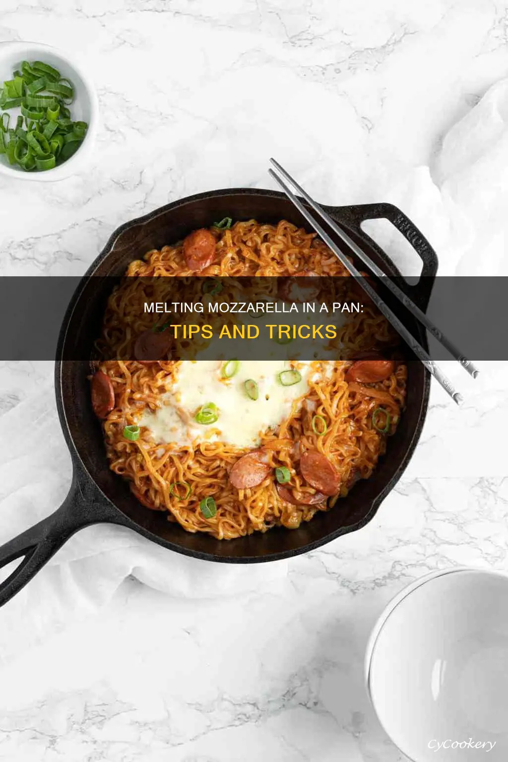 how to melt mozzarella cheese in a pan