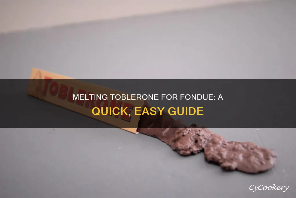 how to melt toblerone for fondue