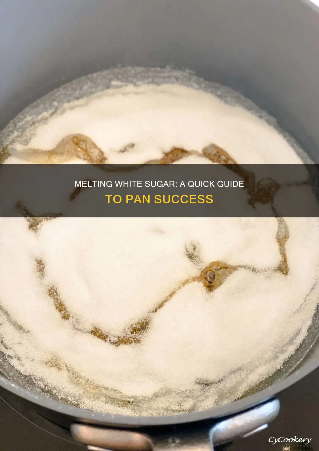 how to melt white sugar in a pan