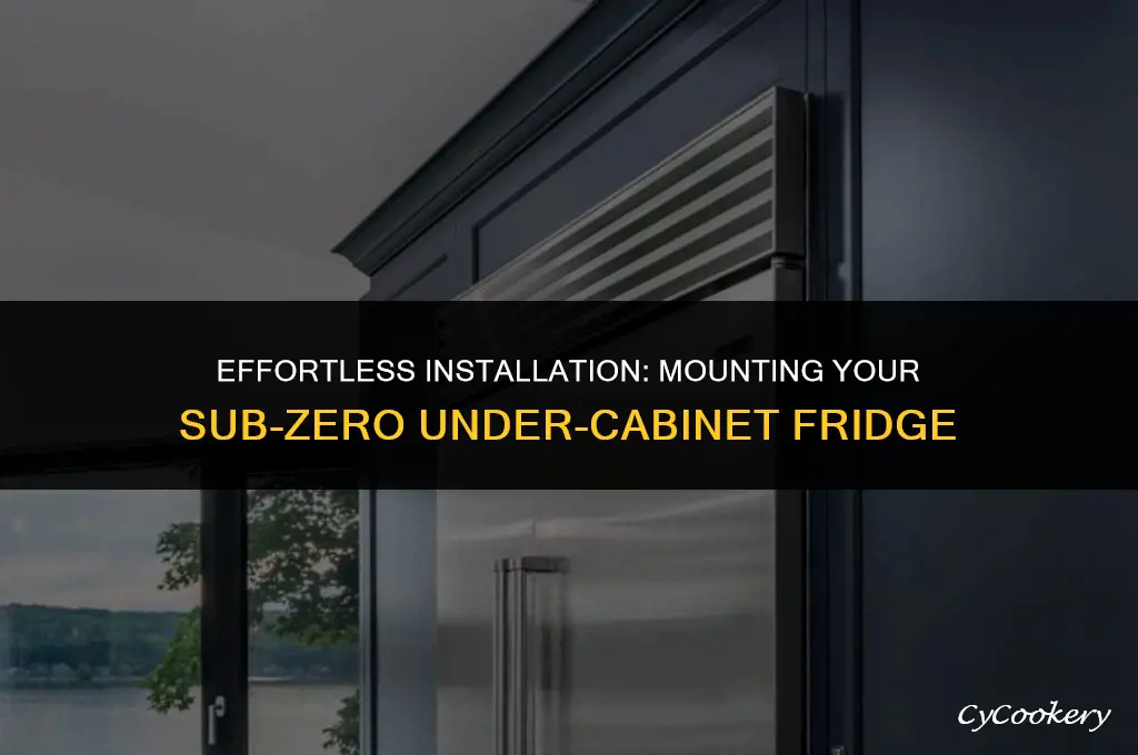 how to mount a sub zero under cabinet refrigerator