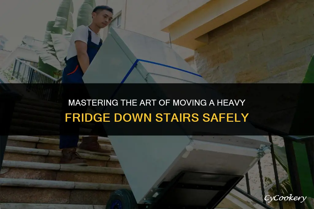 how to move a heavy refrigerator down stairs
