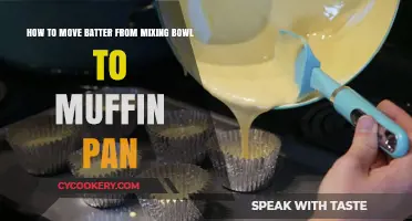 Transferring Batter: Mixing Bowl to Muffin Pan