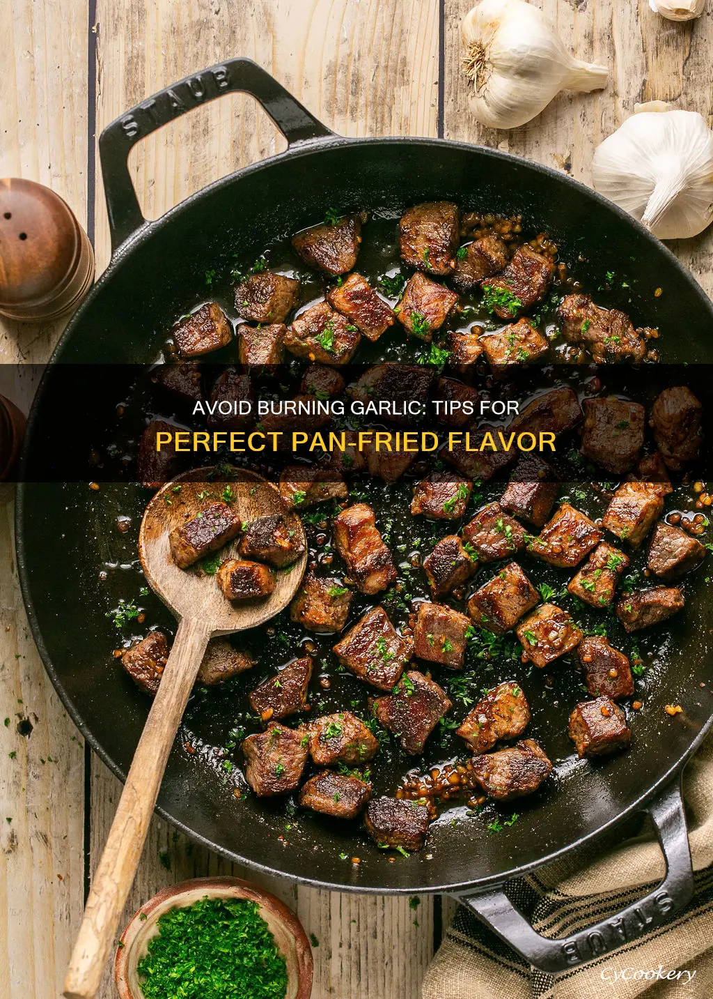 how to not burn garlic in pan