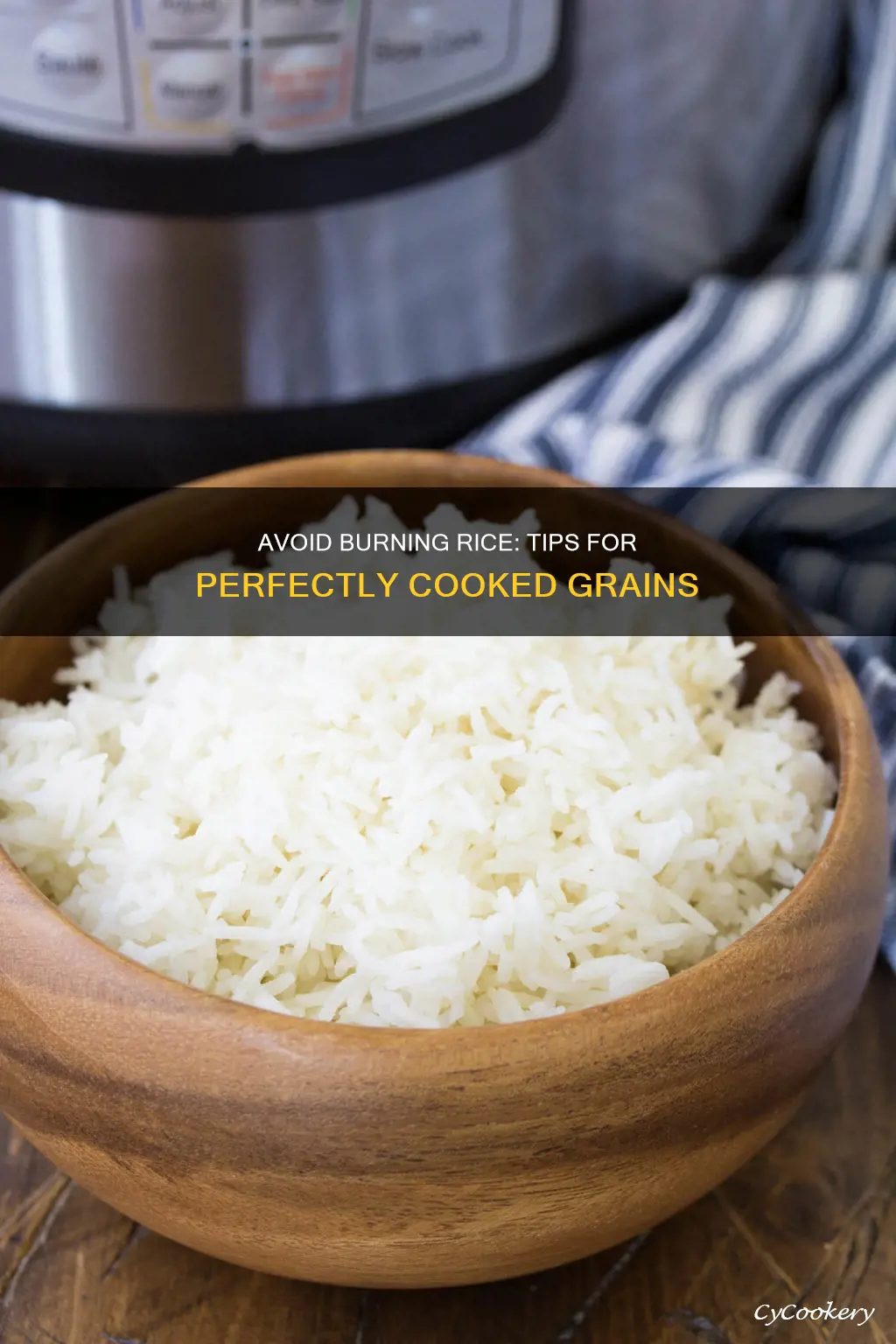 how to not burn the bottom of rice pan