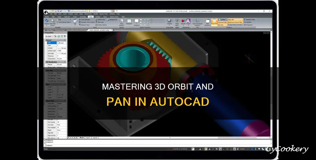 how to on 3dorbit and pan tab on autocad