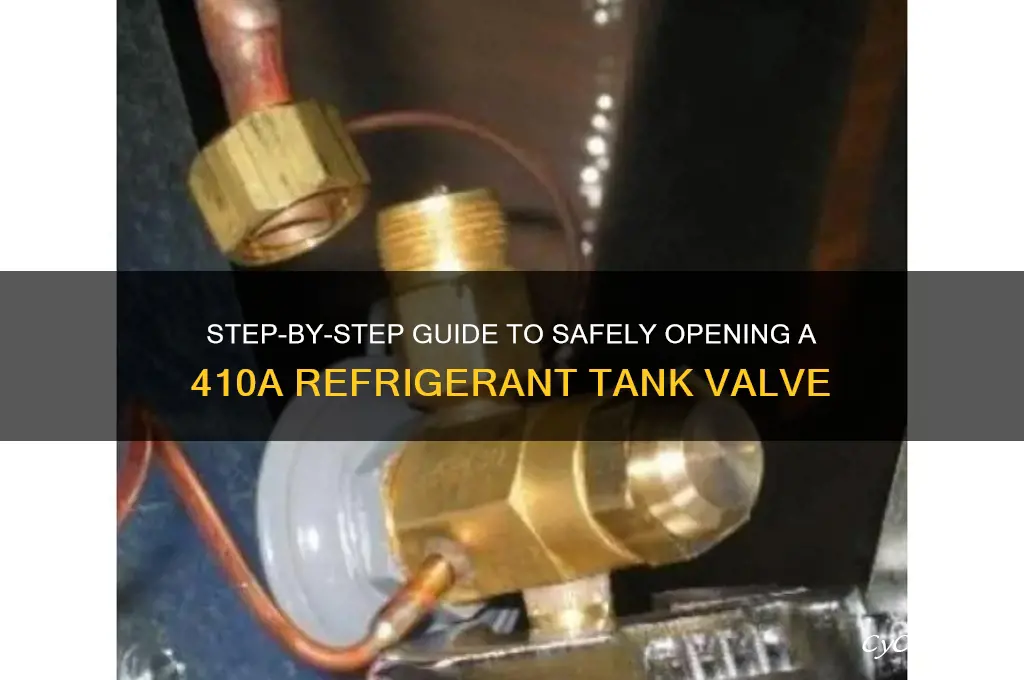 how to open 410a refrigerant tank valve