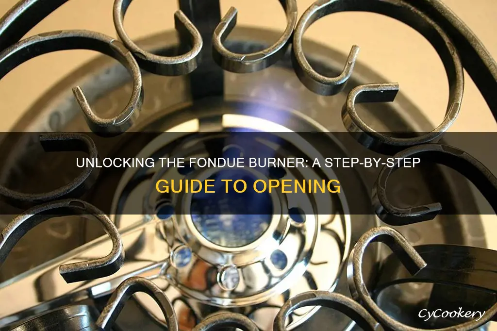 how to open a fondue burner