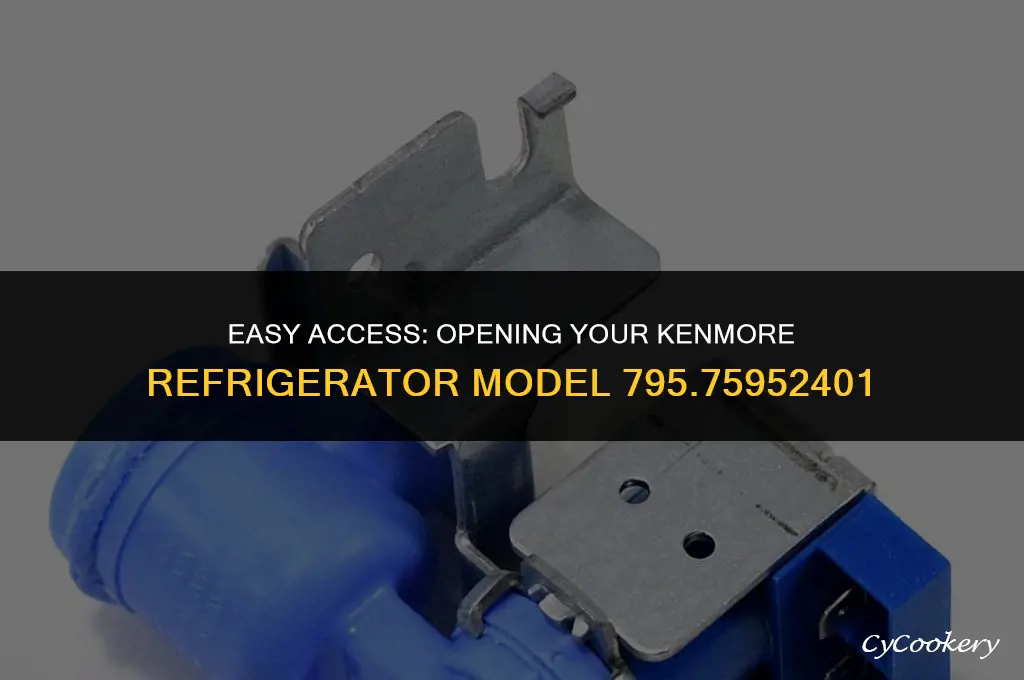 how to open a kenmore refrigerador modelo 79575952401