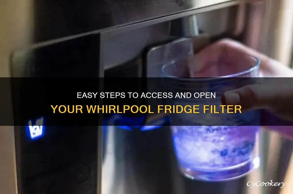 how to open a whirlpool refrigerator filter