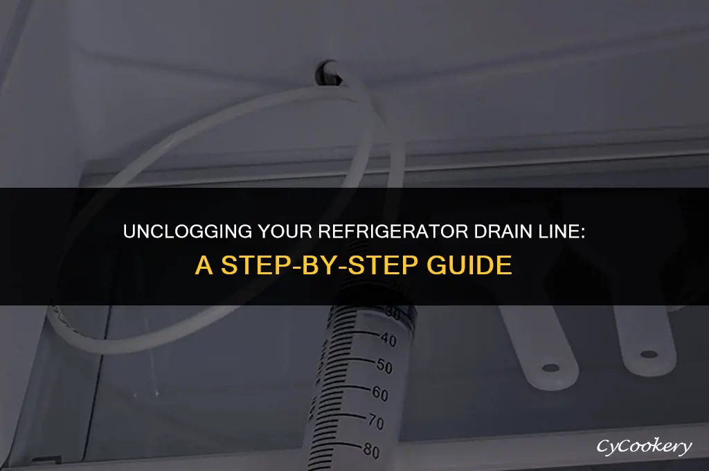 how to open drain line in a refrigerator