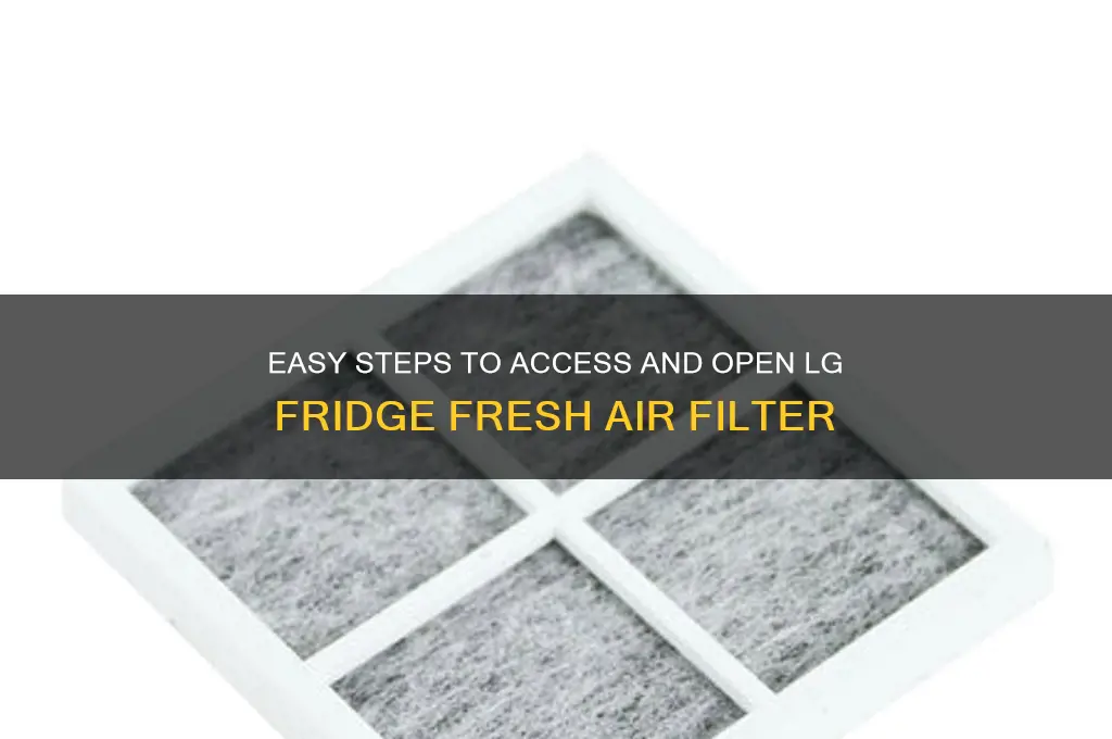 how to open fresh air filter on lg refrigerator