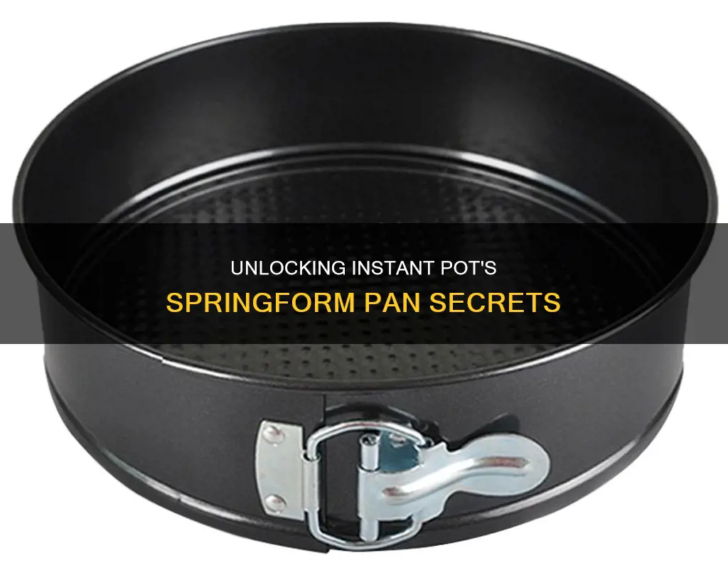 how to open instant pot springform pan