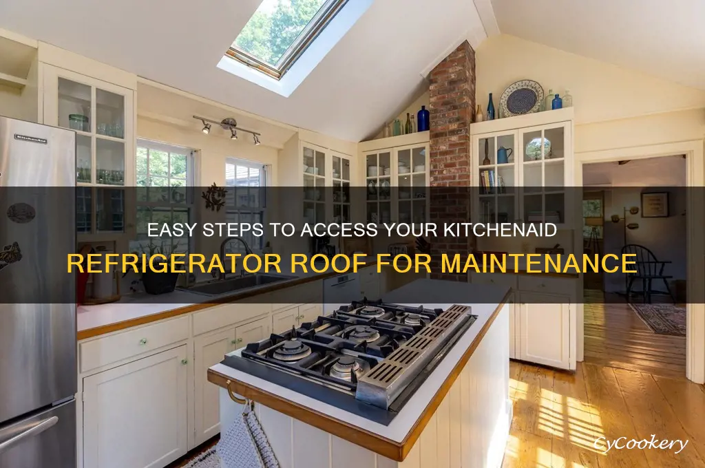 how to open kithcen aid refrigerator roof