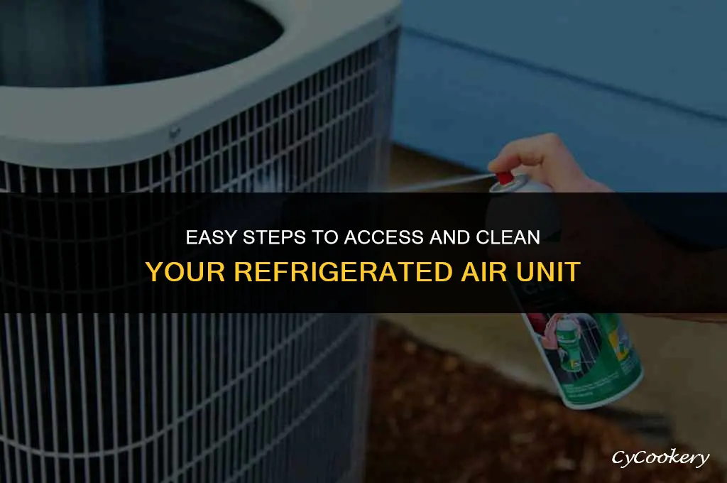 how to open refrigerated air unit to clean it