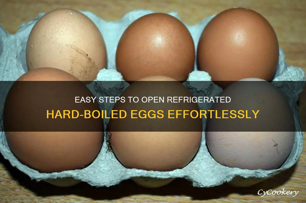 how to open refrigerated hard-boiled egg
