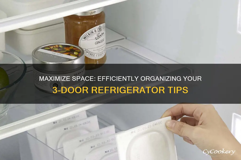 how to organize a 3 door refrigerator