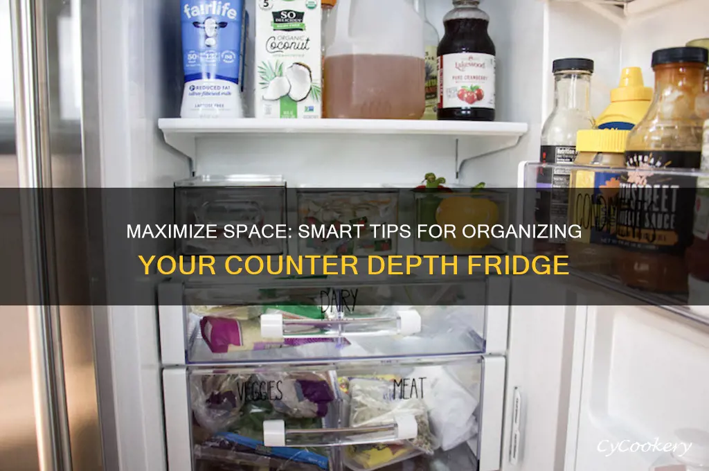 how to organize a counter depth refrigerator