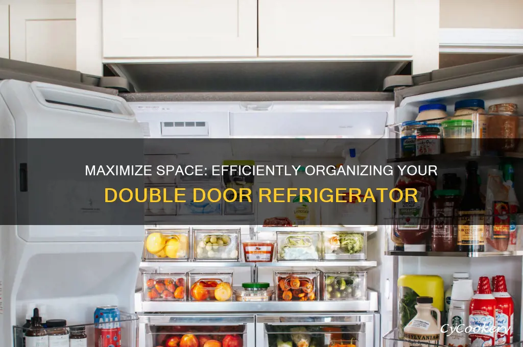how to organize a double door refrigerator