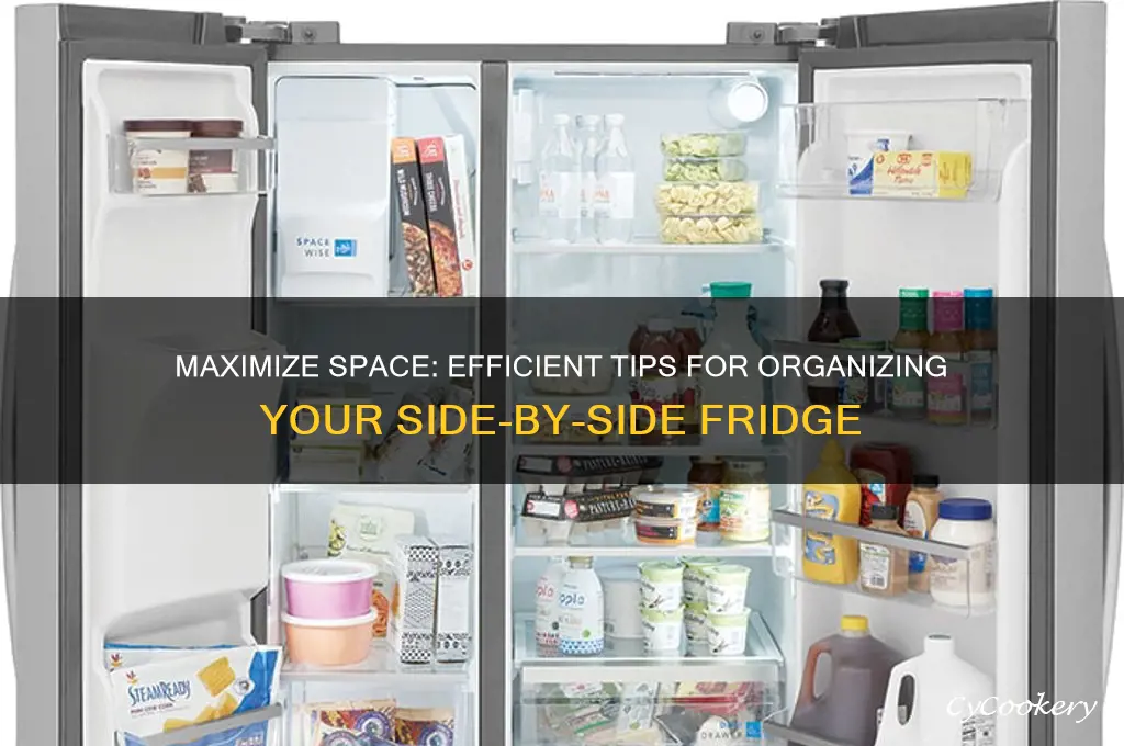 how to organize a side by side refrigerator
