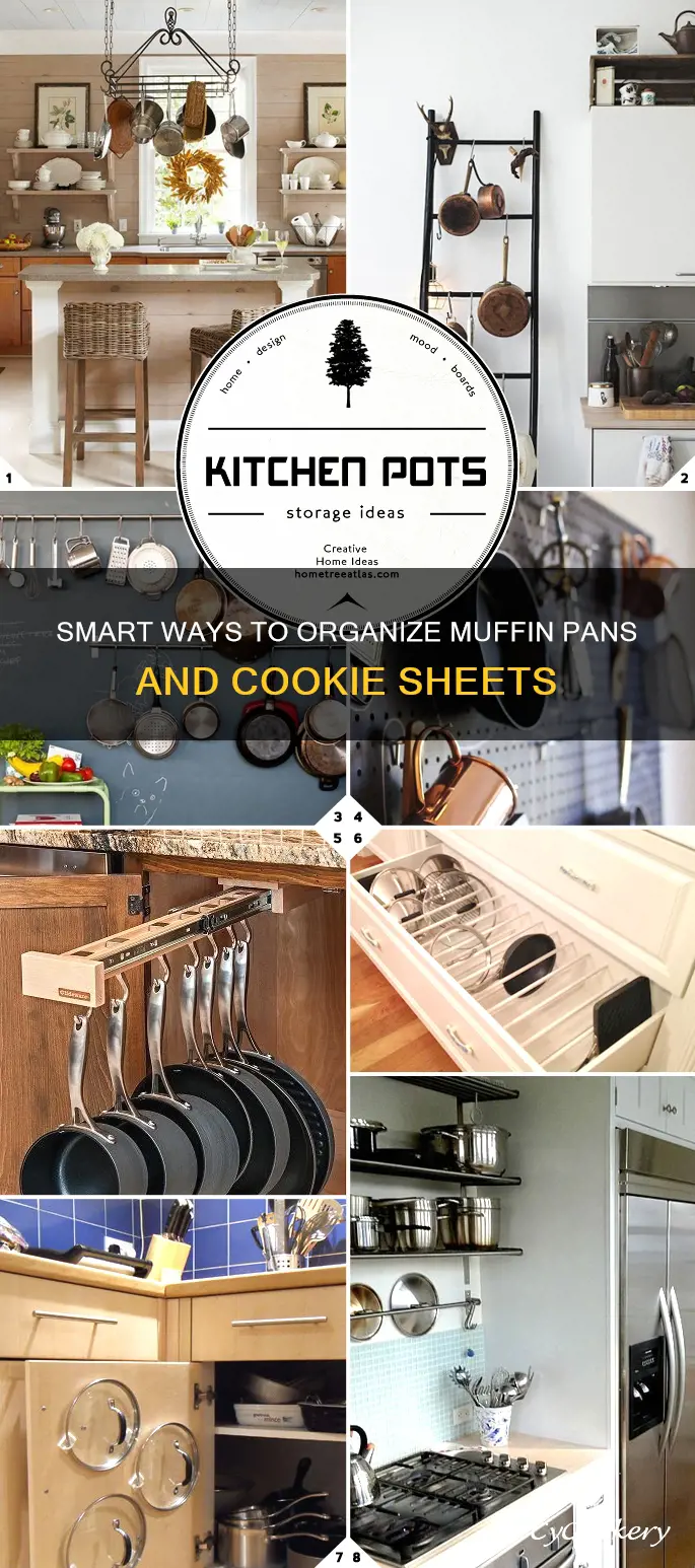 how to organize muffin pans cookie sheets etc