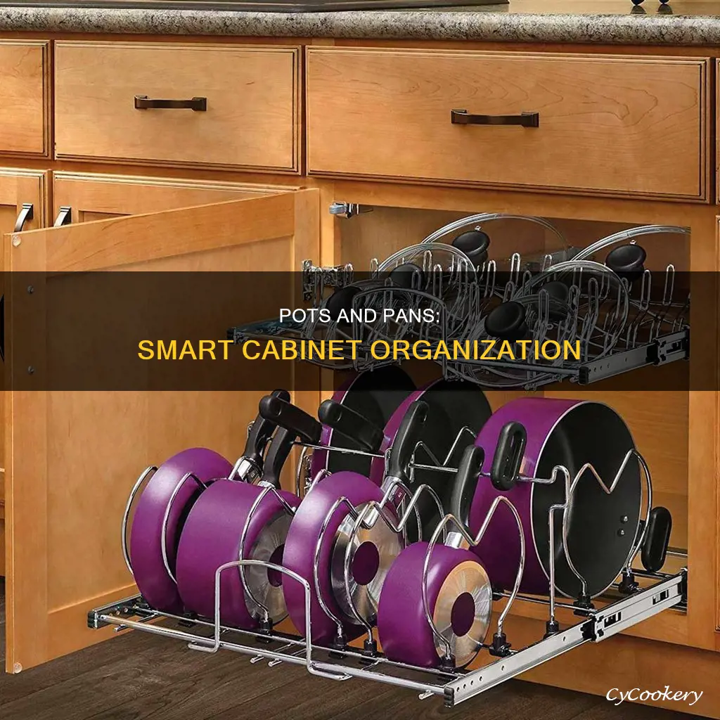 how to organize pots and pans cabinet