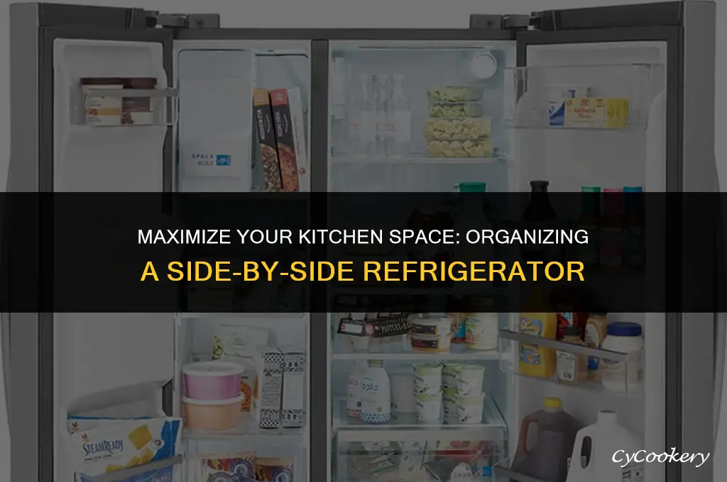how to organize side by side door refrigerator