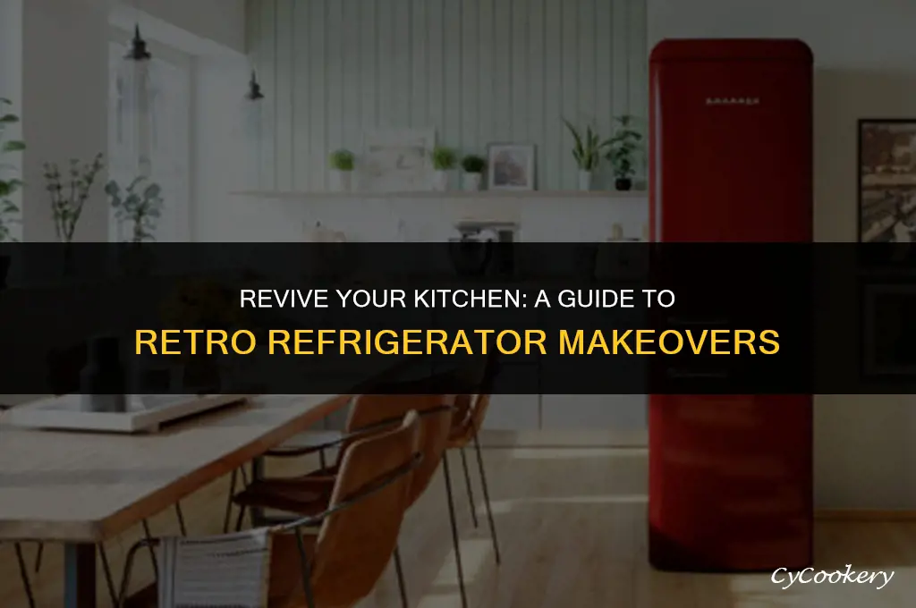 how to paint a refrigerator to look like retro