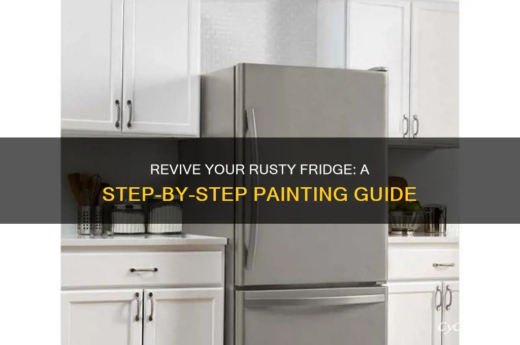 how to paint a rusty refrigerator door