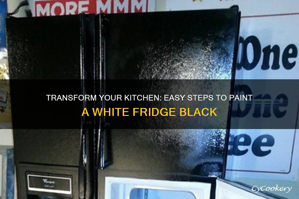 how to paint a white refrigerator black