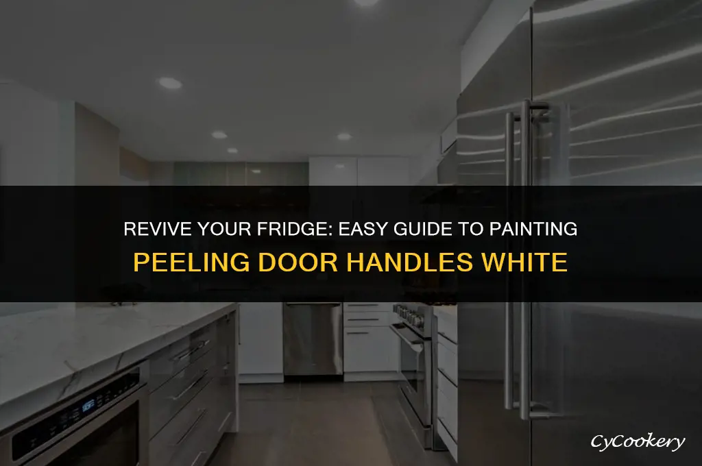 how to paint repair peeling refrigerator door handles whie