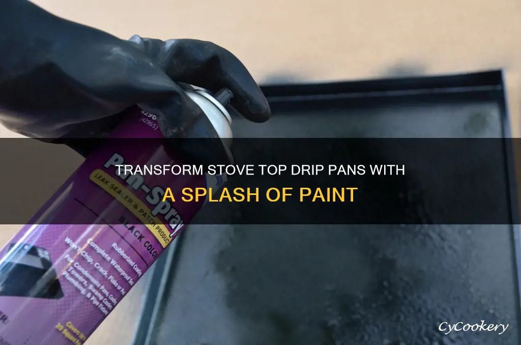 how to paint stove top drip pans