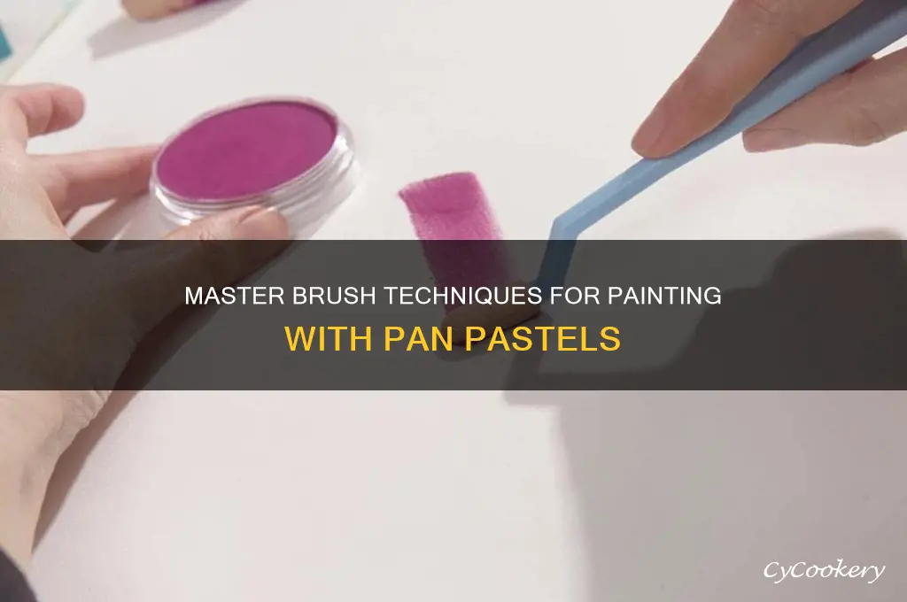 how to paint with pan pastels using a brush