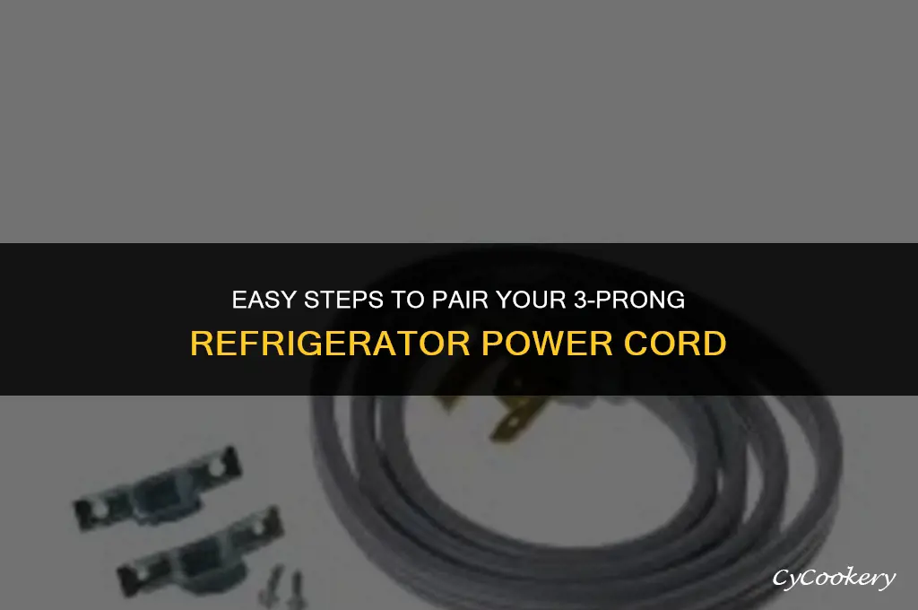 how to pair a 3 prong refrigerator power cord