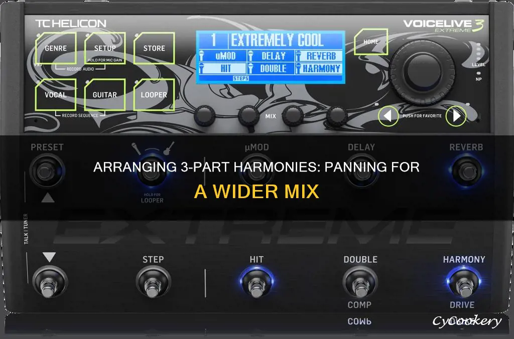 how to pan 3 part harmonies