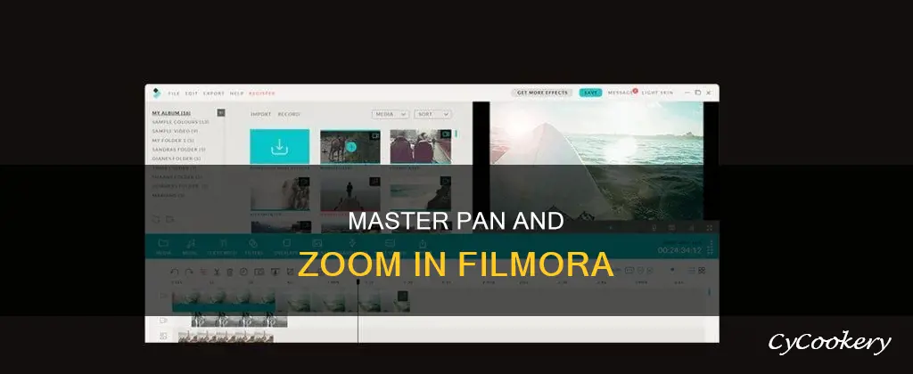how to pan and zoom in filmora