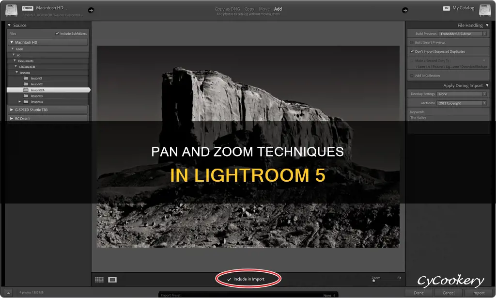 how to pan and zoom in lightroom 5