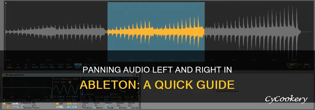 how to pan audio left and right in ableton