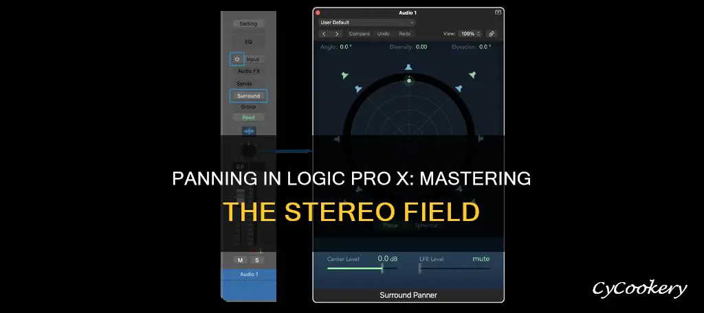 how to pan back and forth in logic pro x