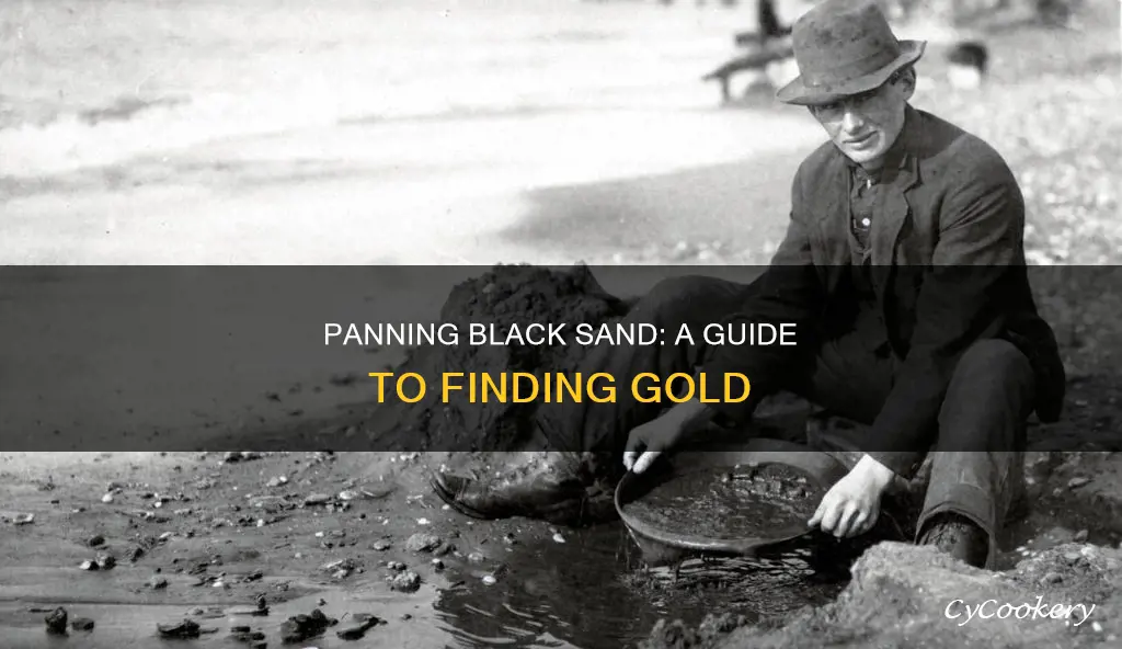 how to pan black sand