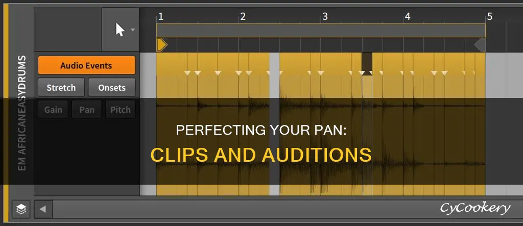 how to pan clips audition
