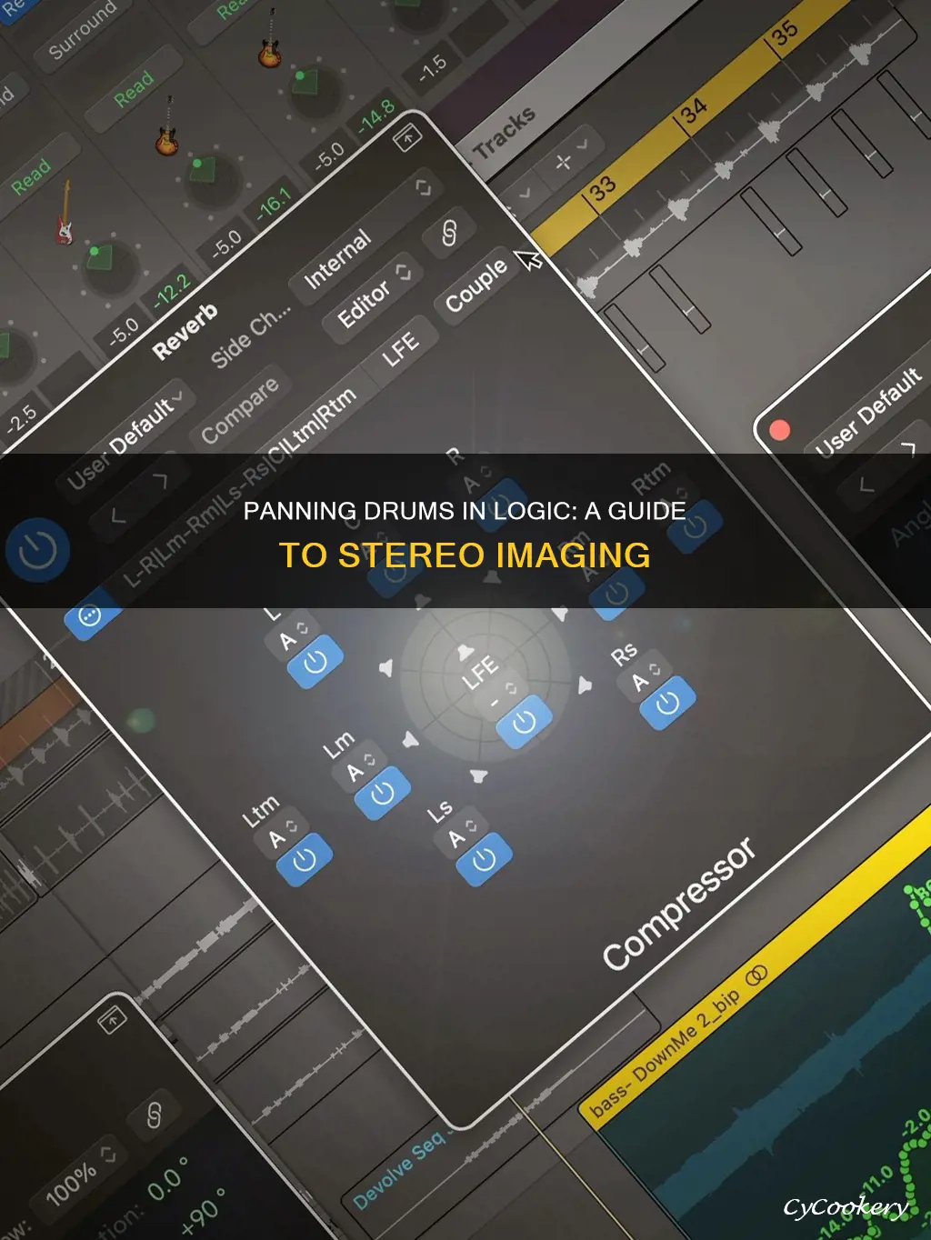 how to pan drums in logic