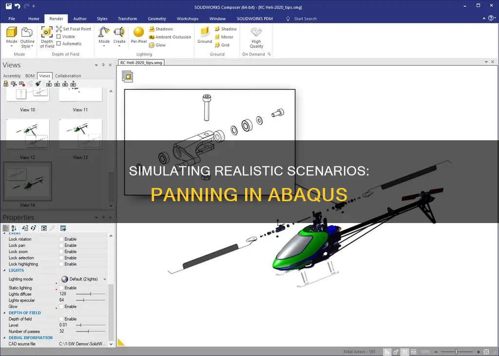 how to pan in abaqus