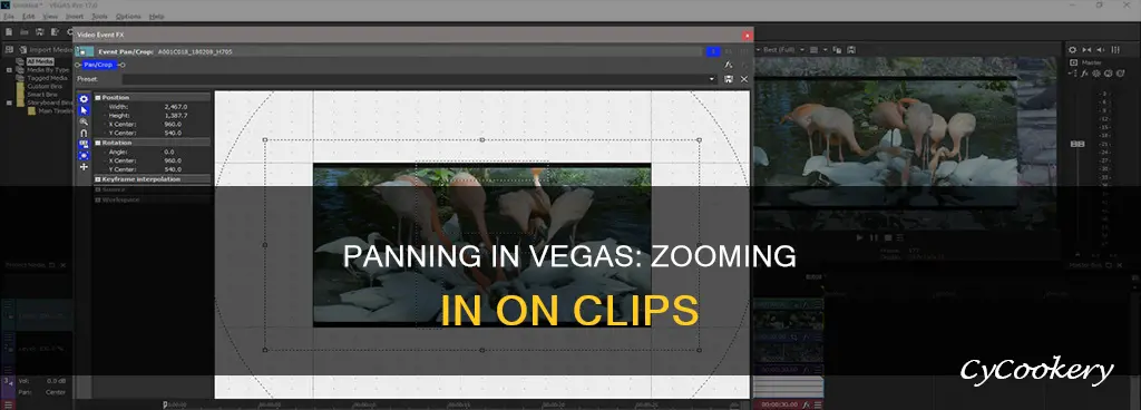 how to pan in closer to clips in vegas